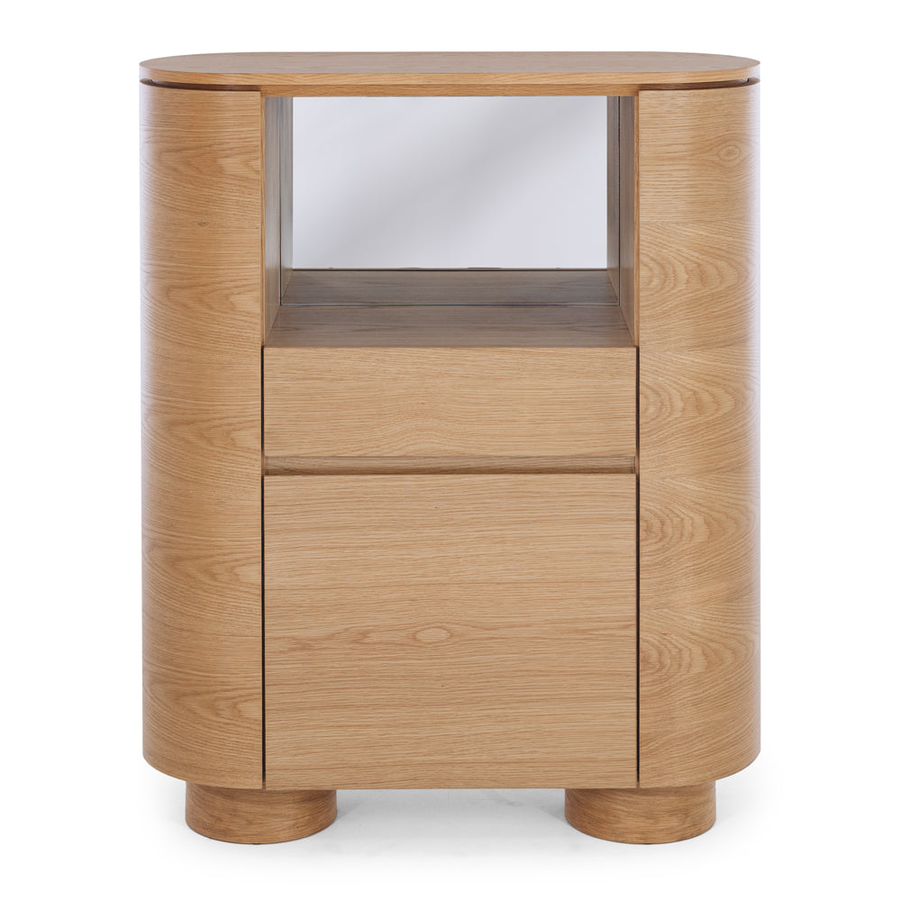 Akita Natural Oak Bar Cabinet (Oak Top)-FurniturebyDesign.