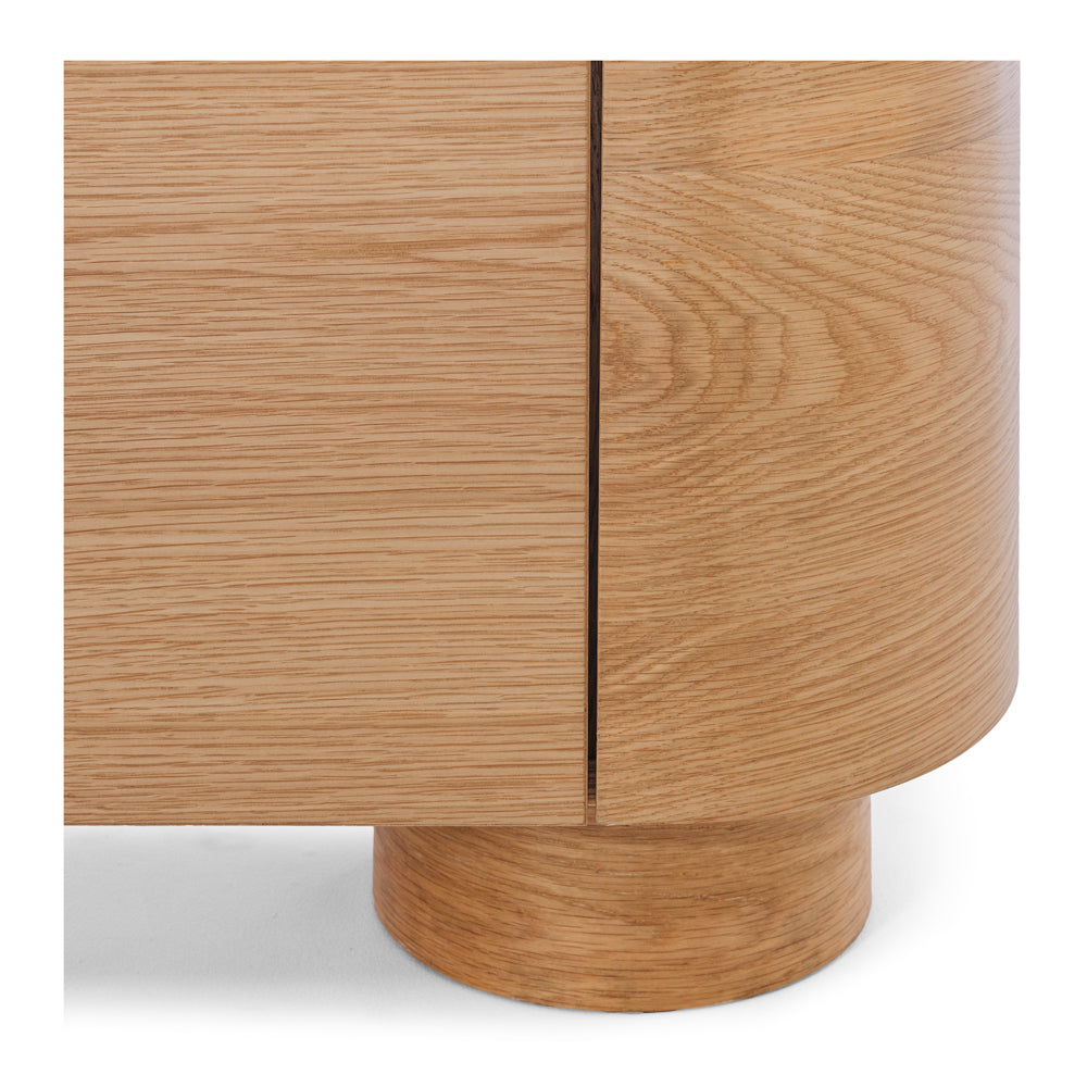 Natural Oak Bar Cabinet (Travertine Top)-FurniturebyDesign.