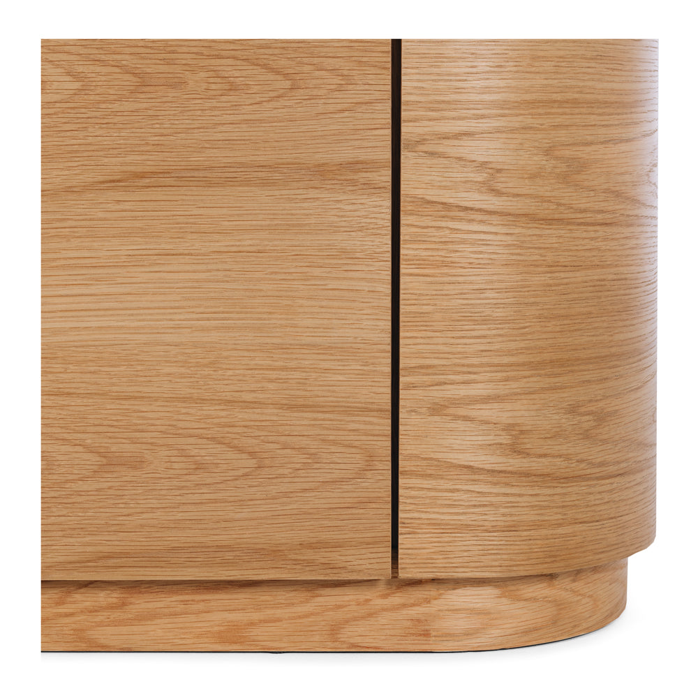 Natural Oak and Marble Entertainment Unit-FurniturebyDesign.