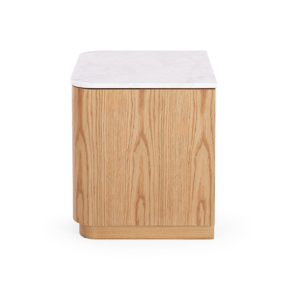 Stash 1 Drawer Bedside - Marble Top-FurniturebyDesign.