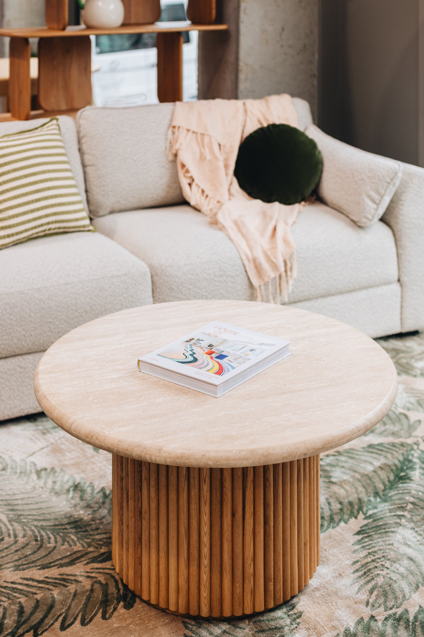 Rho Travertine Coffee Table-FurniturebyDesign.