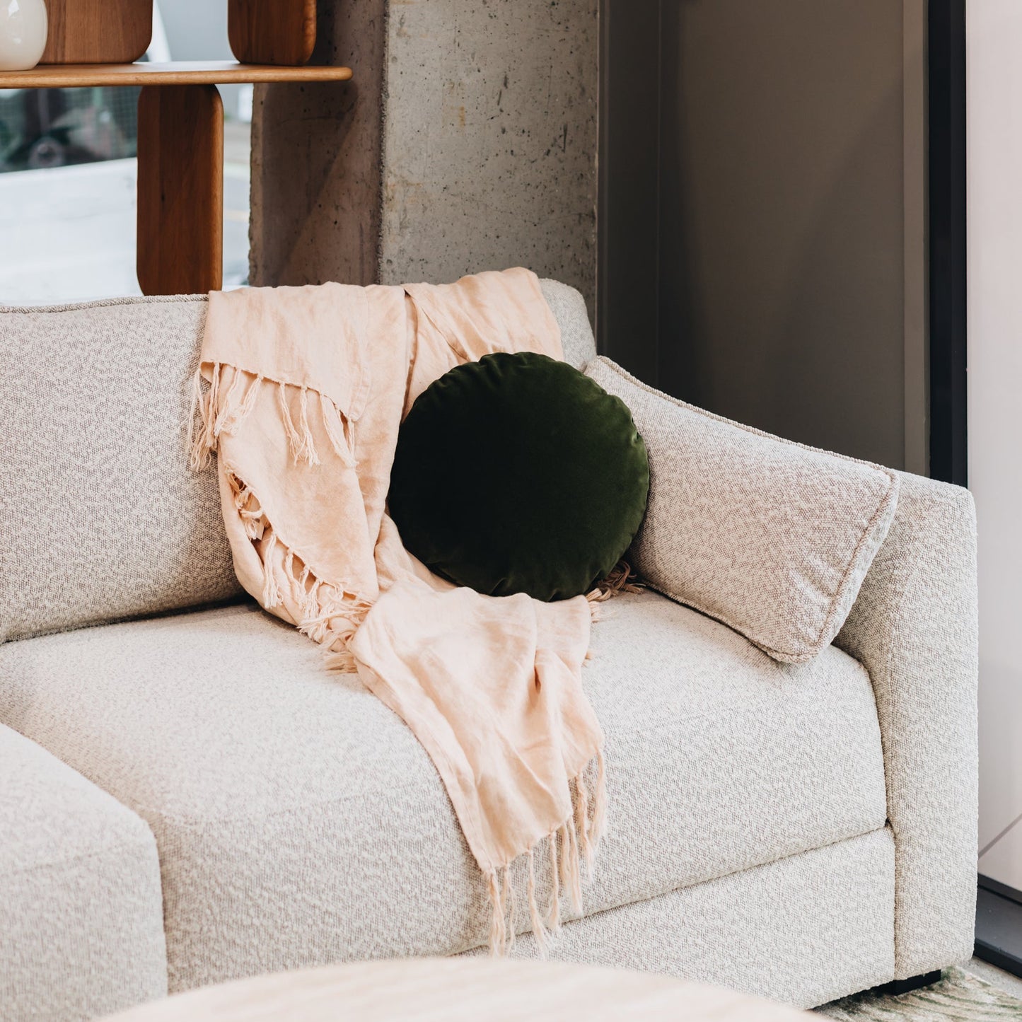 Junior Velvet - Olive Cushion-FurniturebyDesign.