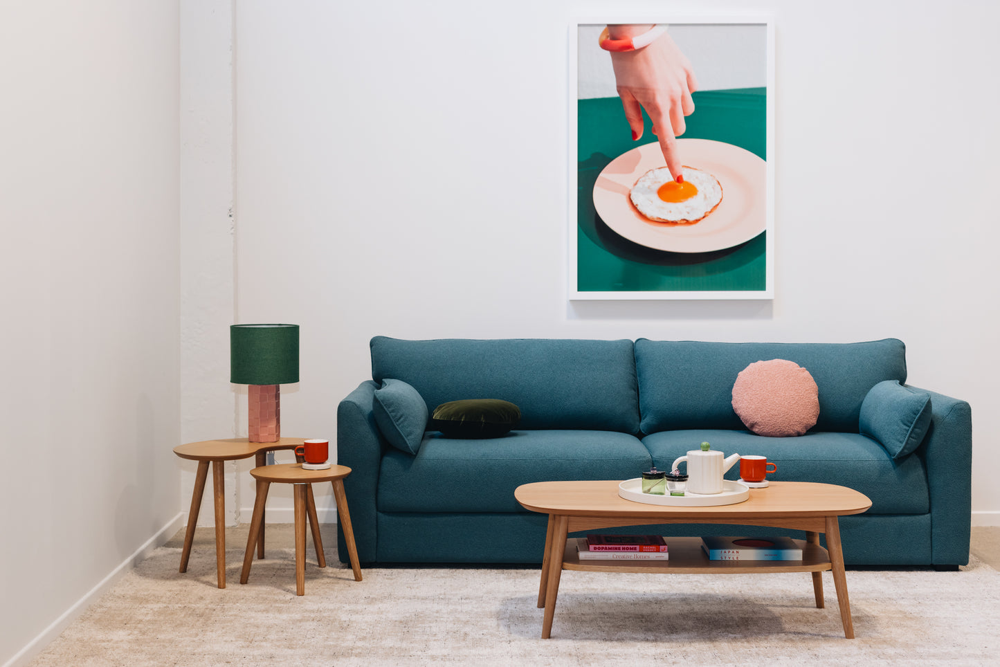 Bonnie 3 Seater Sofa - Denim Boucle-FurniturebyDesign.