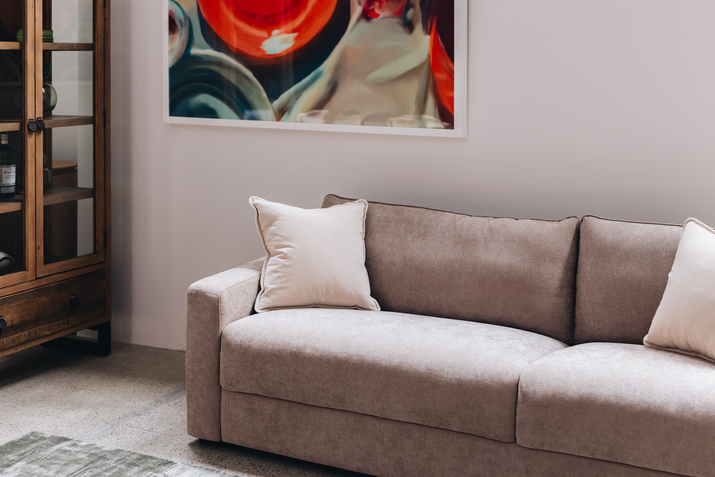 Asha 3 Seater Sofa - Latte | Furniture by Design