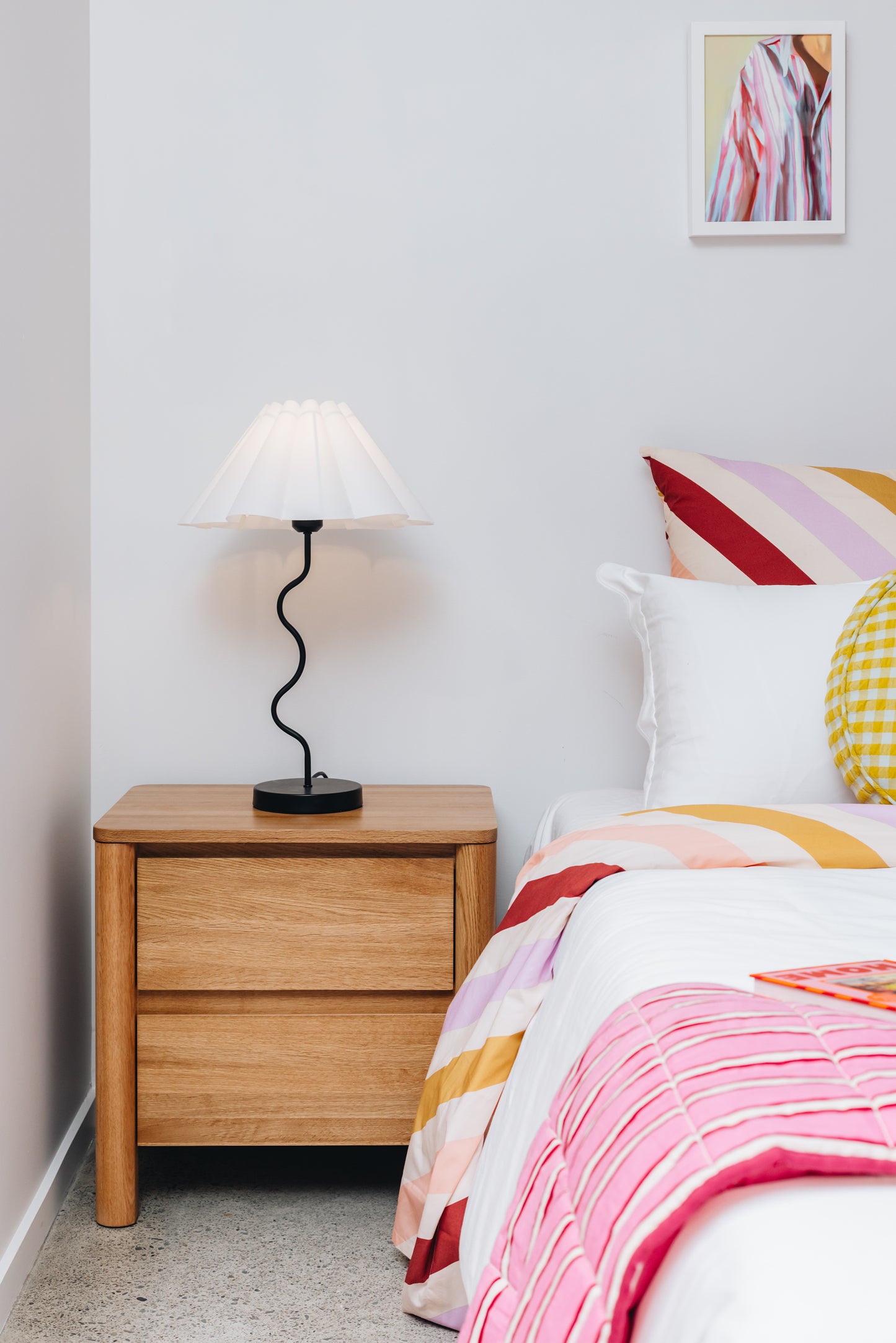 Meiko 2 Drawer Bedside-FurniturebyDesign.
