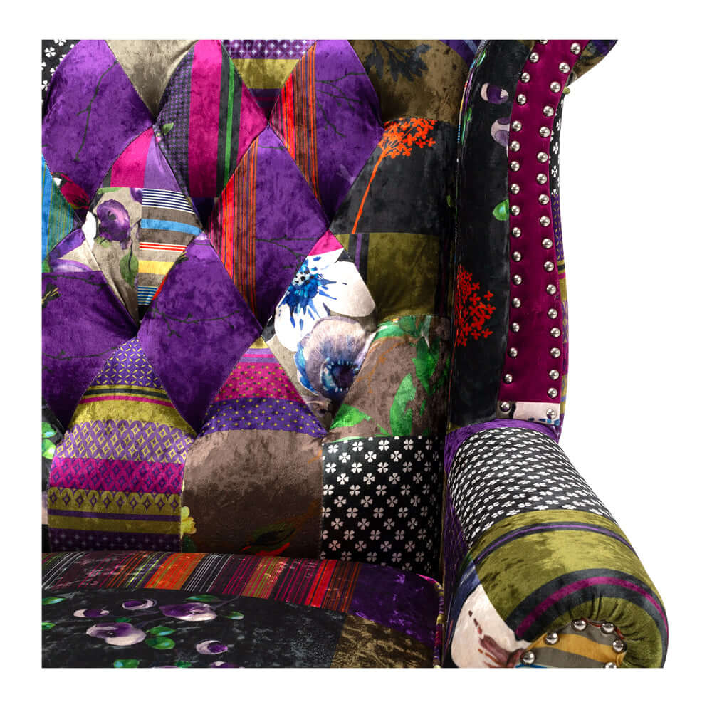 Patchwork Wingback Chair - Furniture by Design