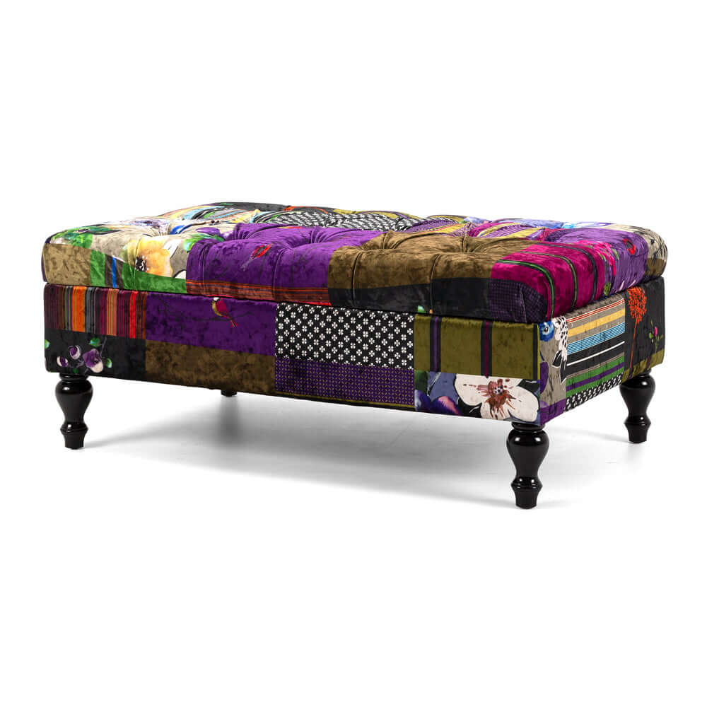 Patchwork Storage Ottoman-FurniturebyDesign.