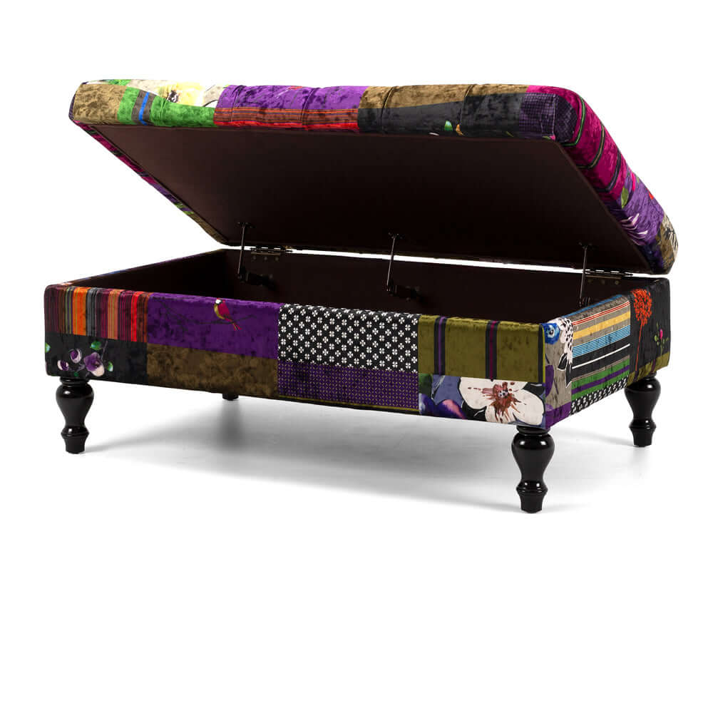 Patchwork Storage Ottoman-FurniturebyDesign.
