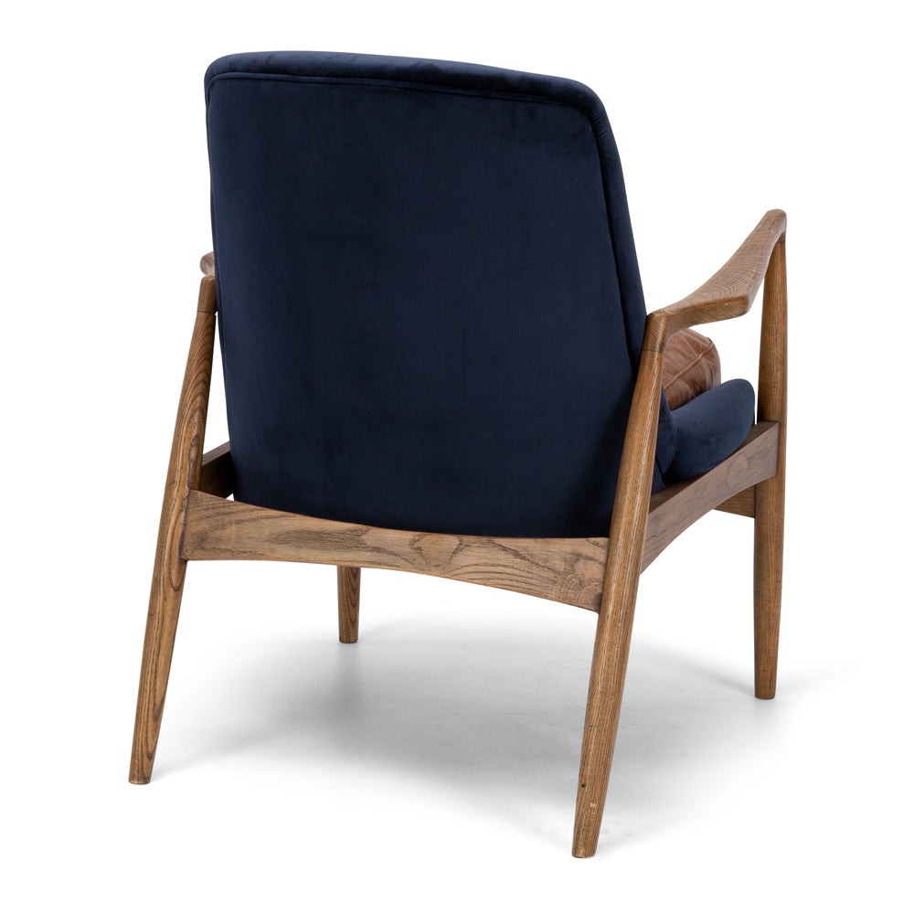 Steiner Armchair Velvet Dark Blue-FurniturebyDesign.