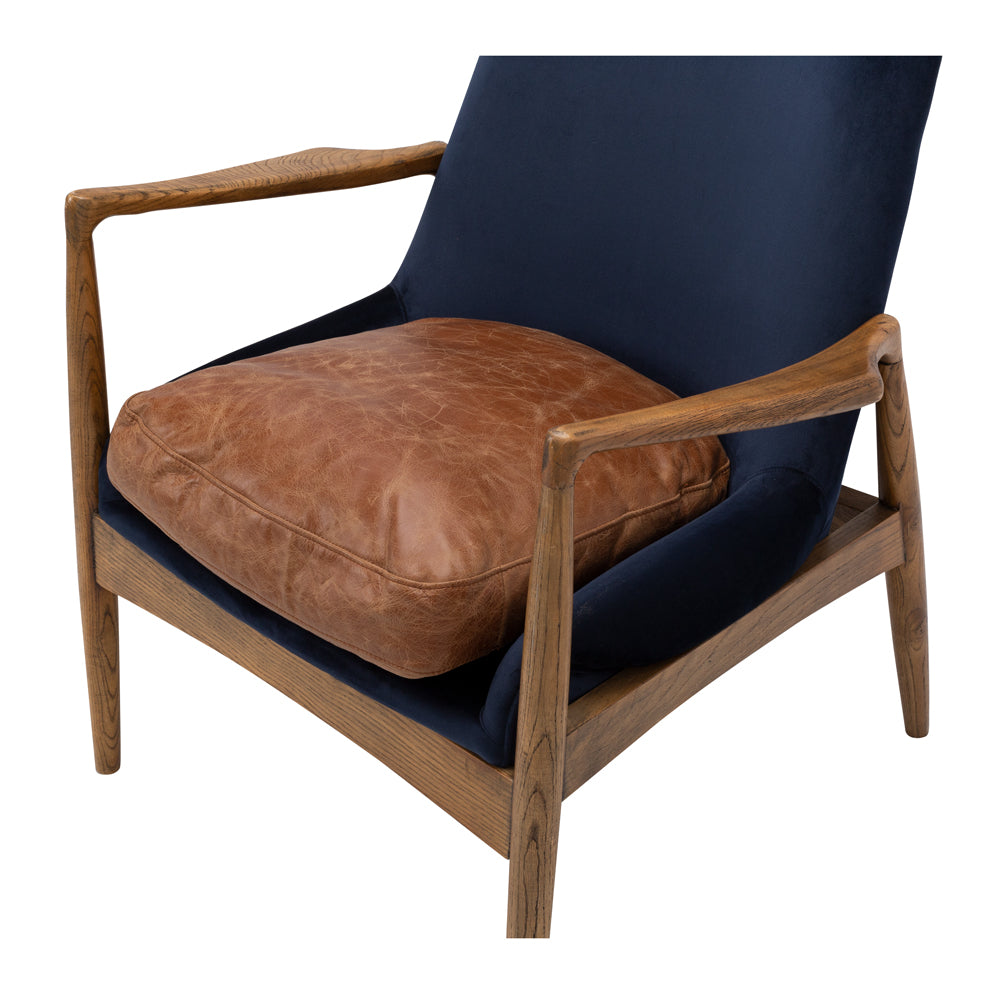 Steiner Armchair Velvet Dark Blue-FurniturebyDesign.