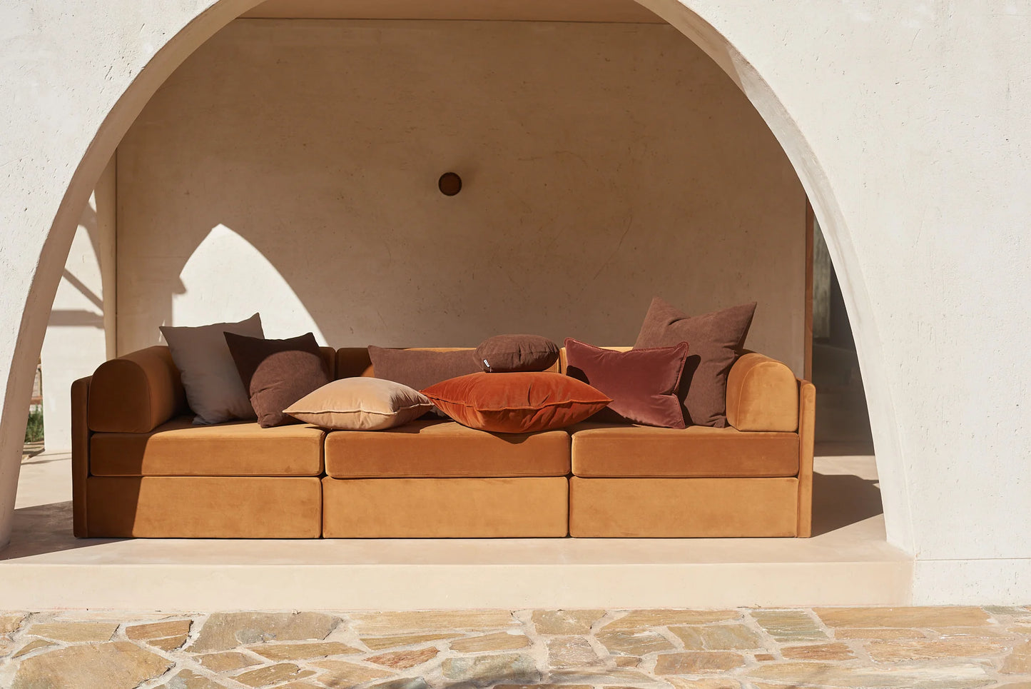 Lumbar Velvet - Chestnut Cushion