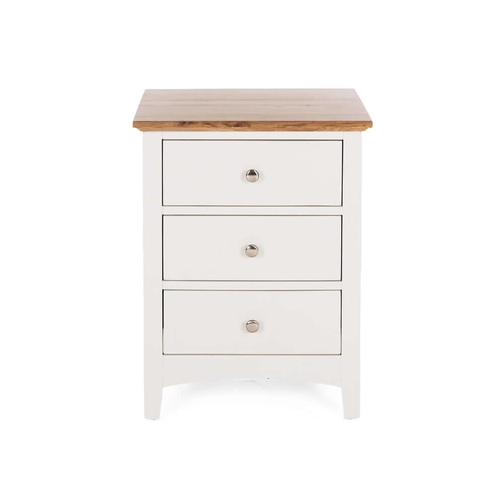 Jessica 3drw Bedside Oak-FurniturebyDesign.
