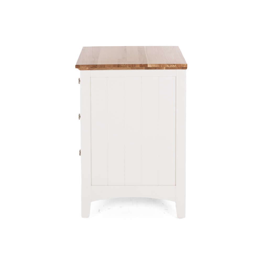 Jessica 3drw Bedside Oak-FurniturebyDesign.