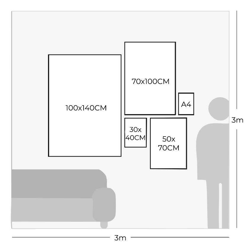 All Together Now White Frame 50x70CM-FurniturebyDesign.