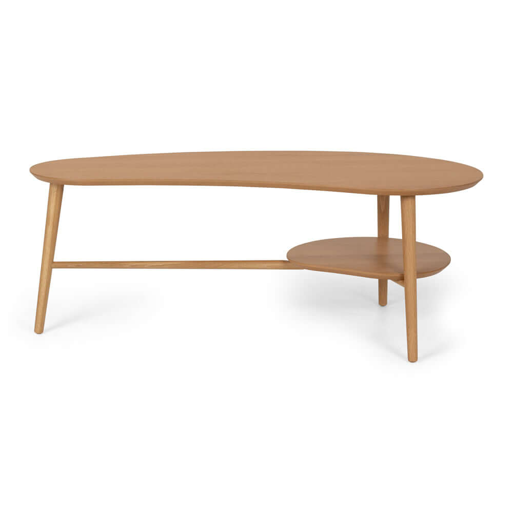 Oslo Coffee Table Shaped with Shelf-FurniturebyDesign.