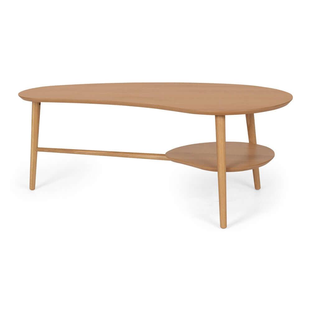 Oslo Coffee Table Shaped with Shelf-FurniturebyDesign.
