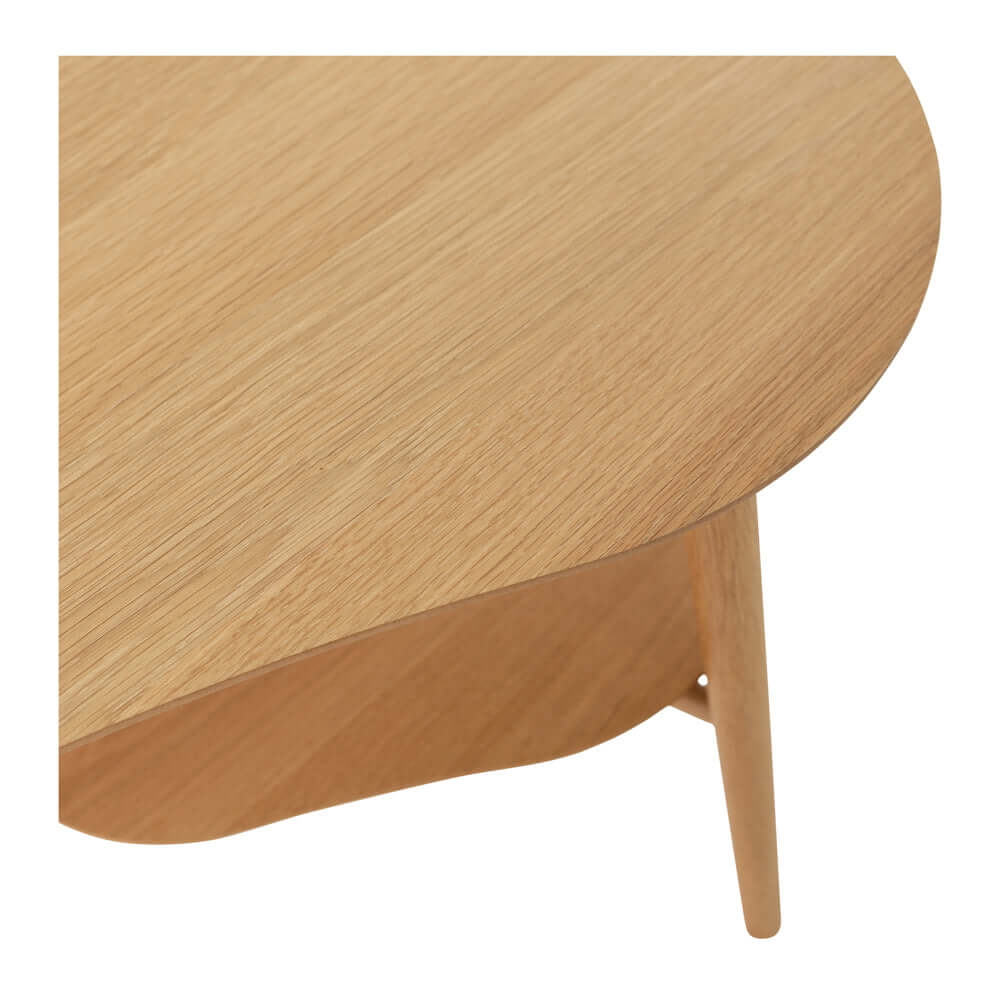 Oslo Coffee Table Shaped with Shelf-FurniturebyDesign.