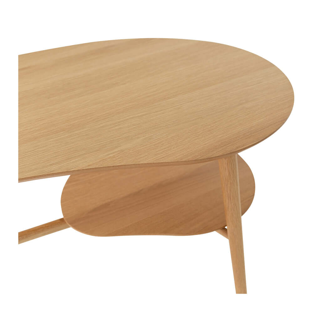 Oslo Coffee Table Shaped with Shelf-FurniturebyDesign.