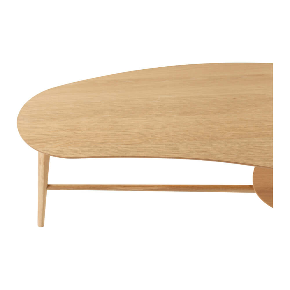 Oslo Coffee Table Shaped with Shelf-FurniturebyDesign.