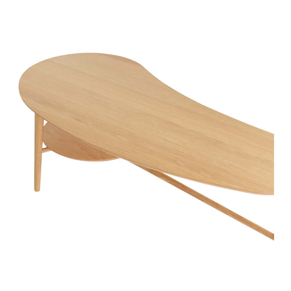 Oslo Coffee Table Shaped with Shelf-FurniturebyDesign.