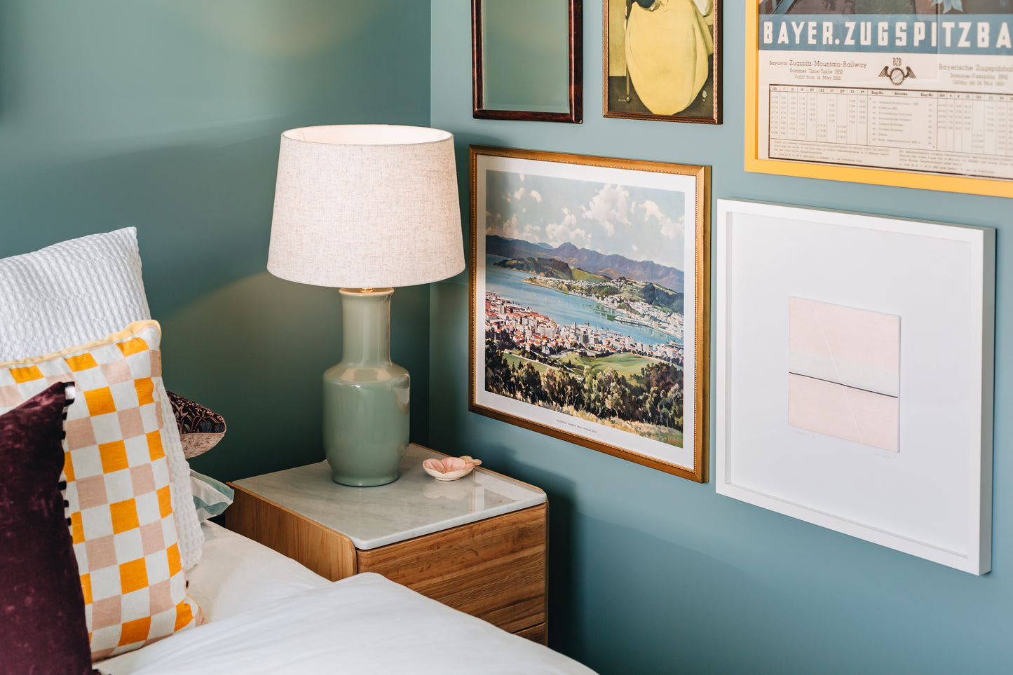 Cube Bedside Marble Top-FurniturebyDesign.