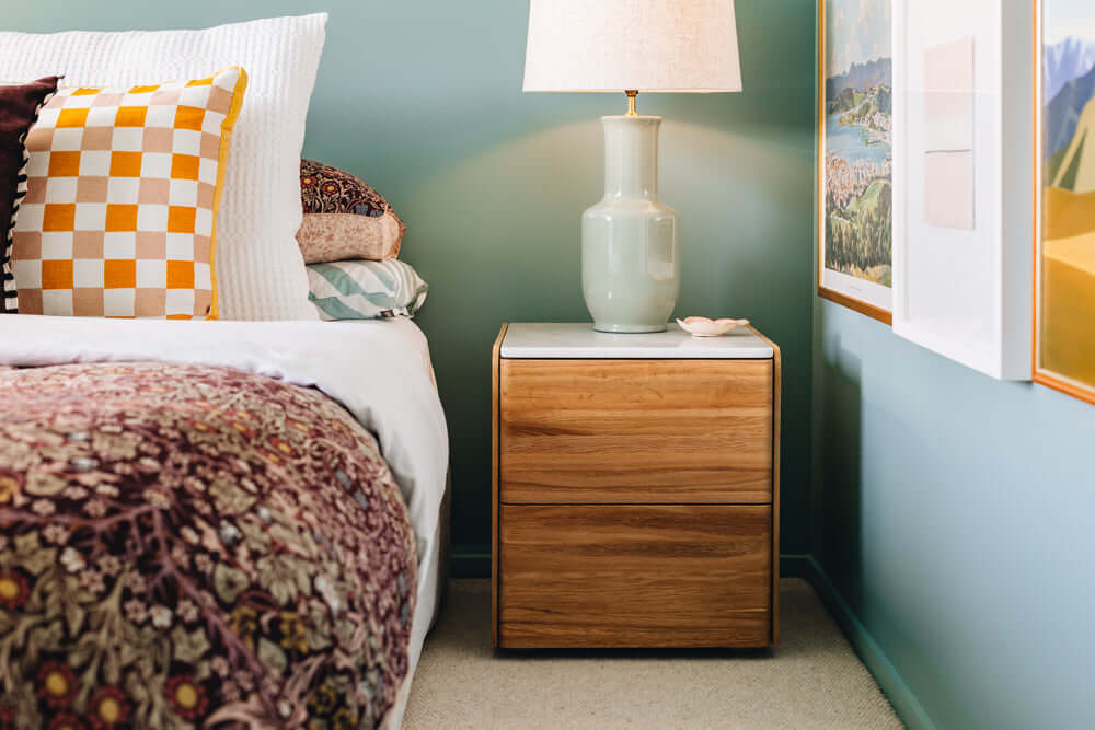 Cube Bedside Marble Top-FurniturebyDesign.