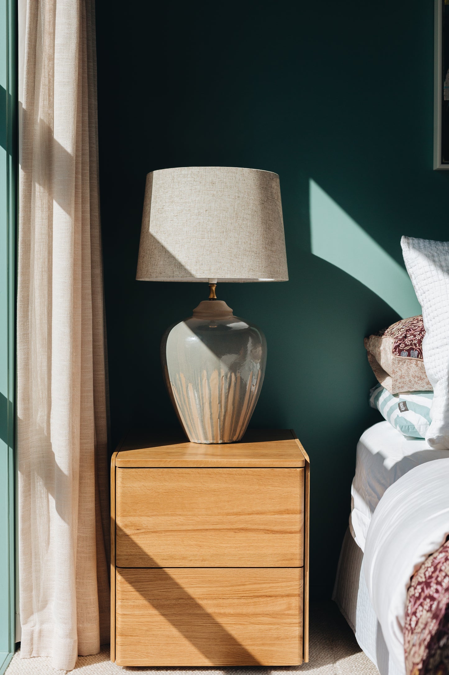 Cube Bedside Natural Oak-FurniturebyDesign.