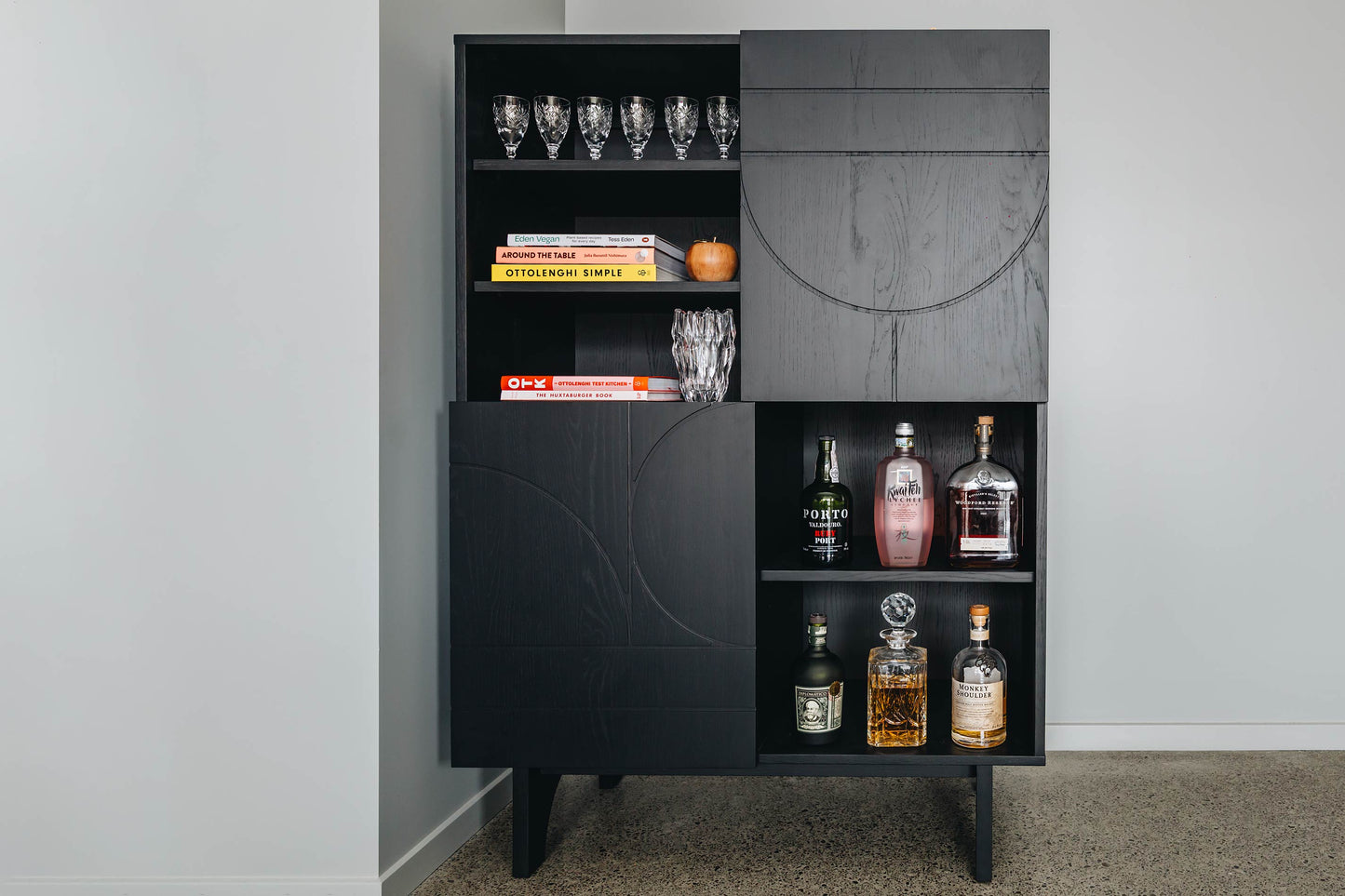 Black oak display cabinet - Furniture by Design