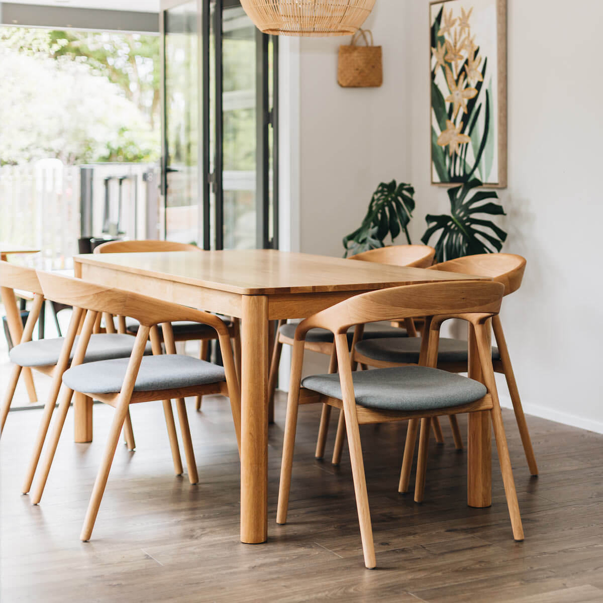 Oliver Oak Dining Table for 6