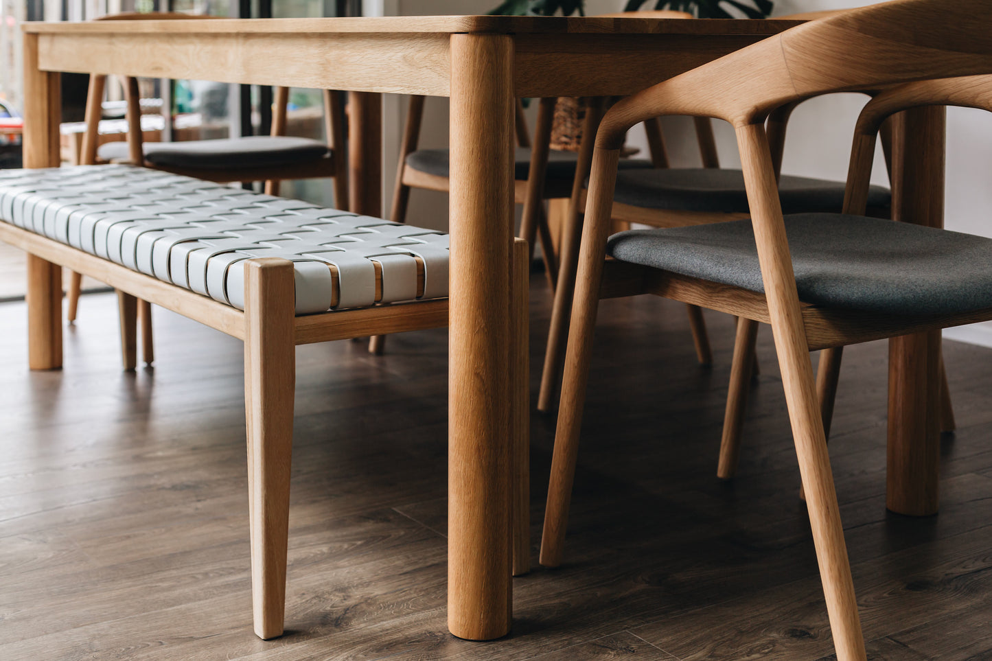 Indo Bench - Duck Egg Grey-FurniturebyDesign.