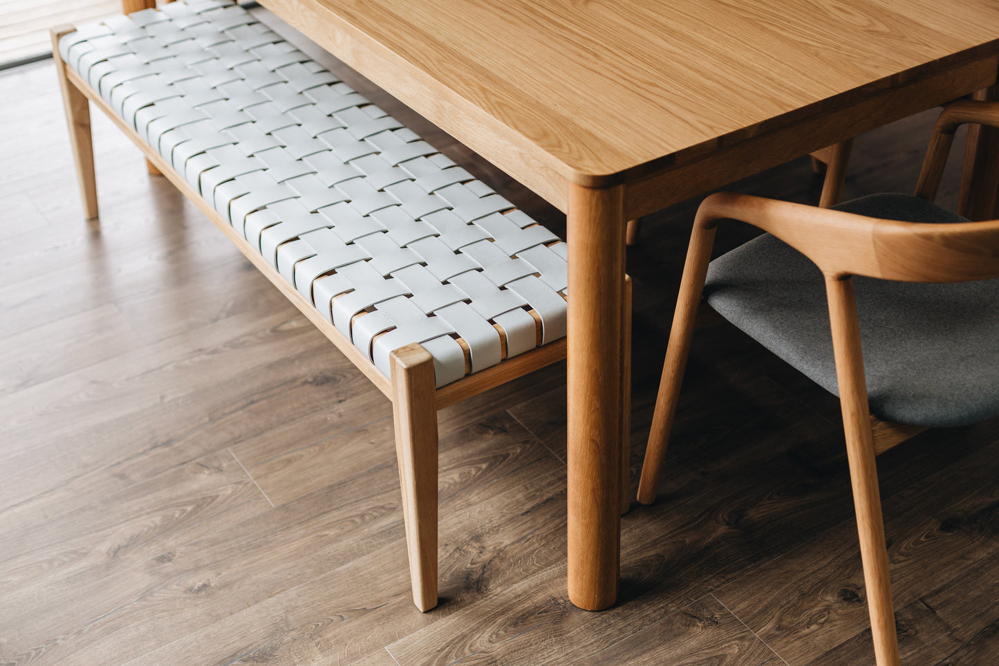 Indo Bench - Duck Egg Grey-FurniturebyDesign.