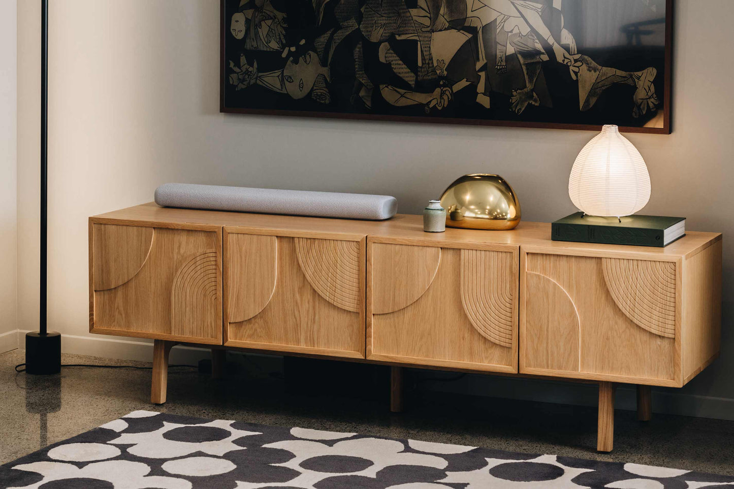 Arc TV Stand Oak - Furniture by Design