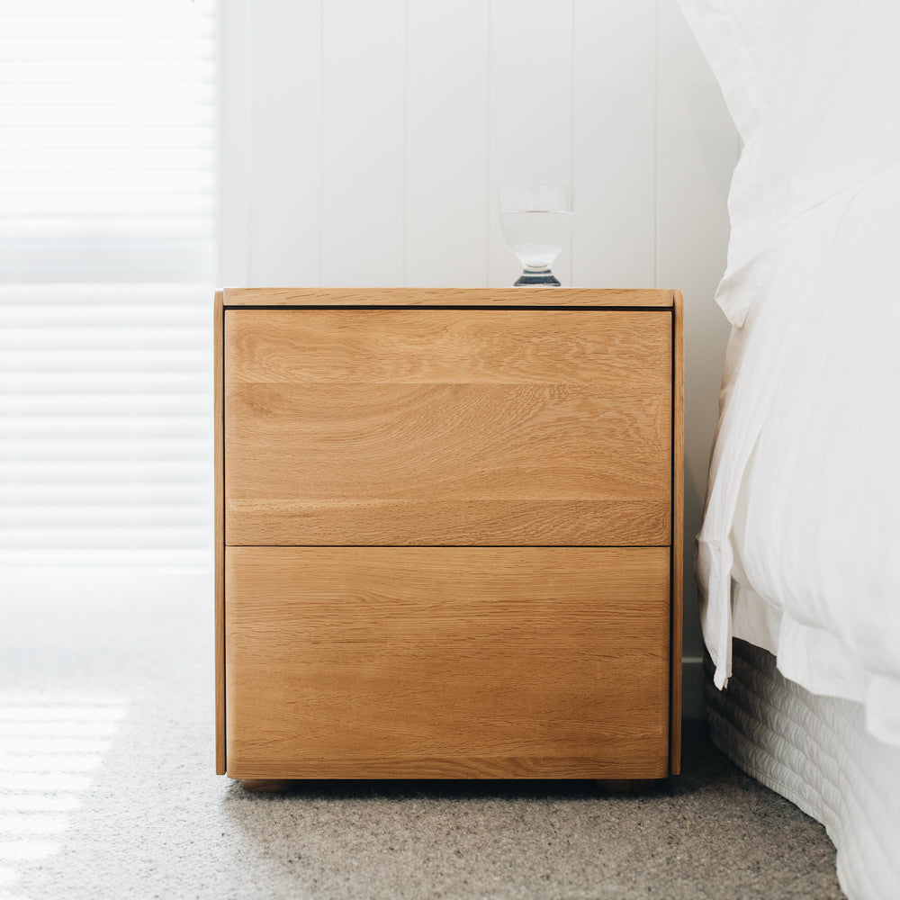 Cube Bedside Natural Oak-FurniturebyDesign.