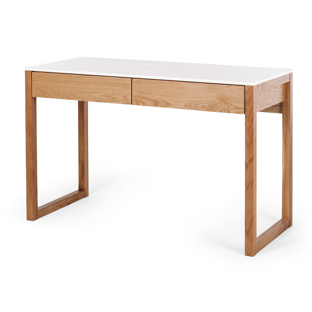 Avalon Oak and Marble Desk - Furniture by Design