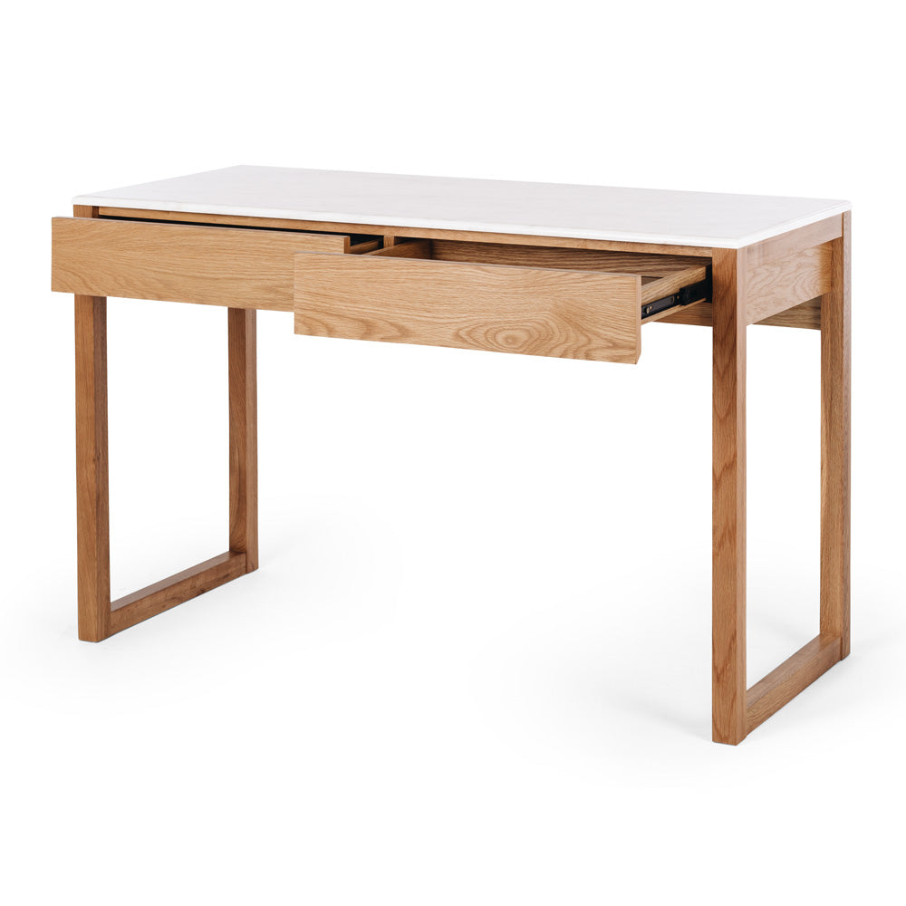 Avalon Oak and Marble Desk - Furniture by Design