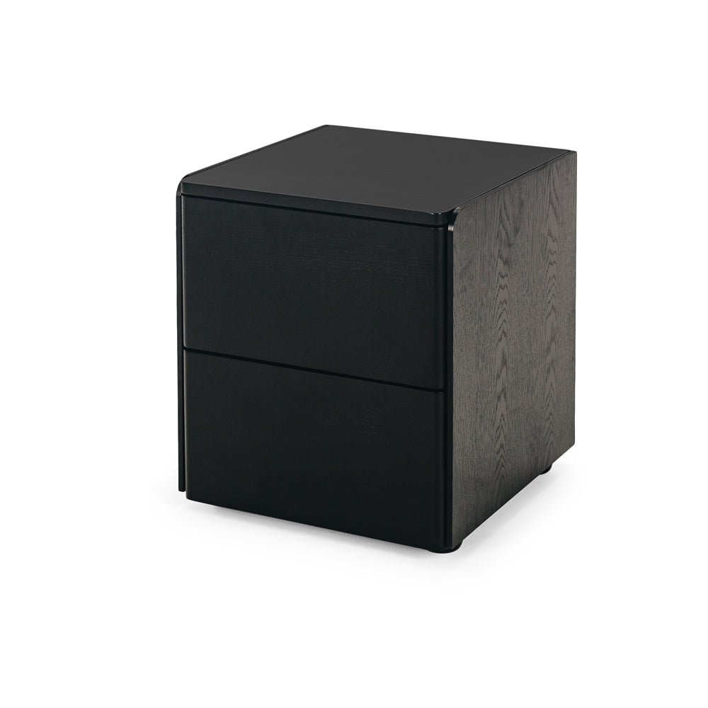 Cube Bedside Black Oak-FurniturebyDesign.