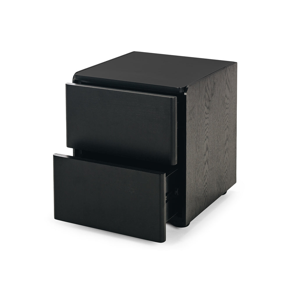 Cube Bedside Black Oak-FurniturebyDesign.