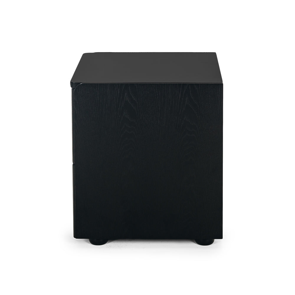 Cube Bedside Black Oak-FurniturebyDesign.