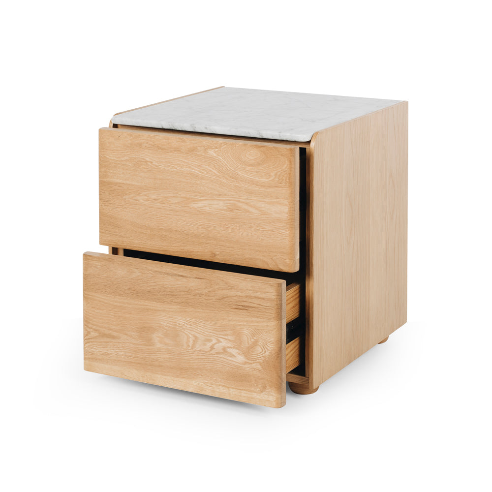 Cube Bedside Marble Top-FurniturebyDesign.