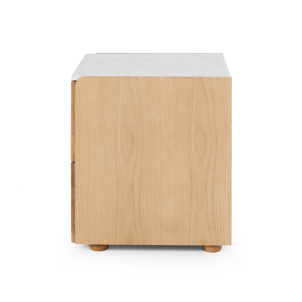 Cube Bedside Marble Top-FurniturebyDesign.