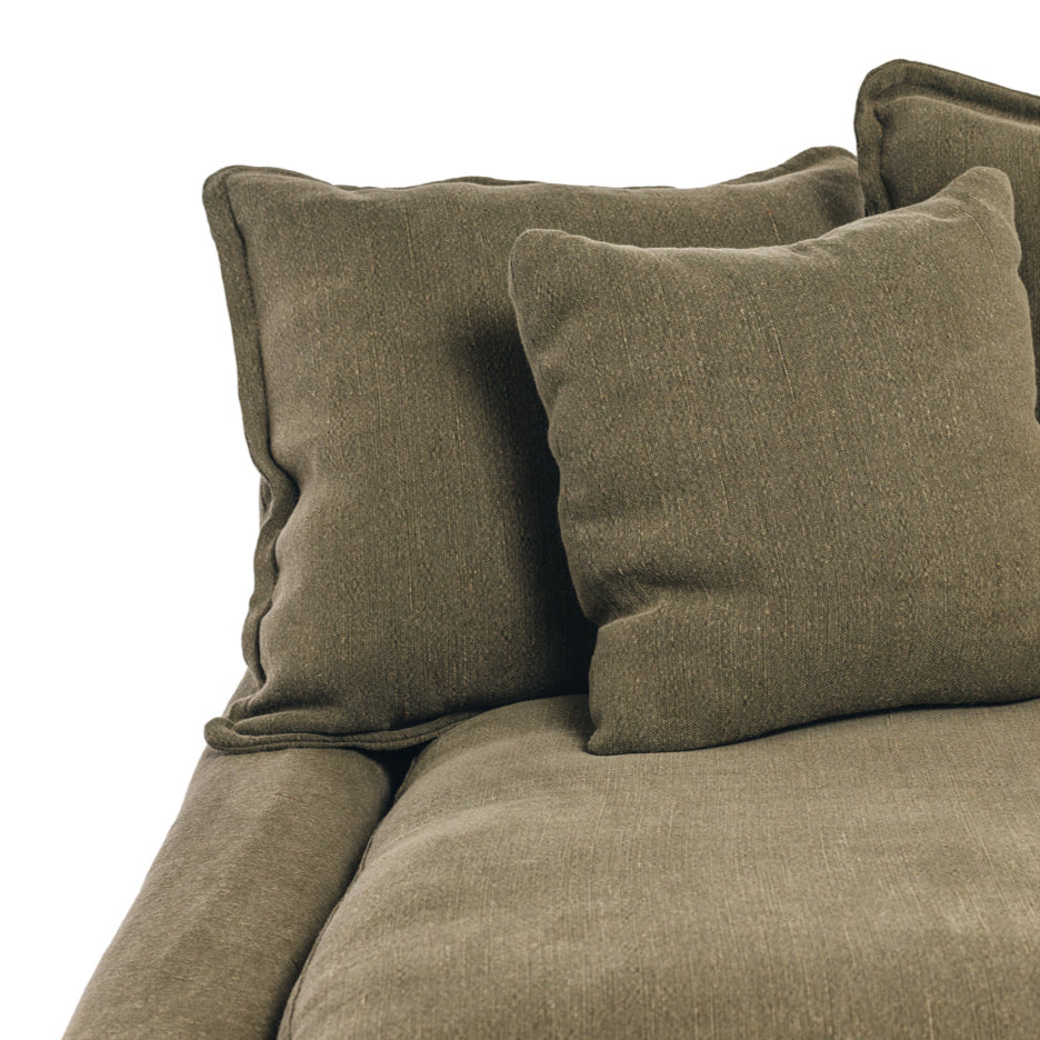 Green Slipcover 3 Seater Sofa - Furniture by Design