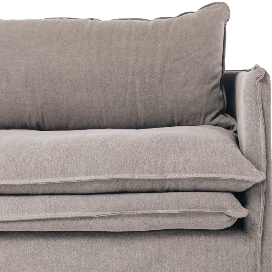 Hamilton Slipcover 3 Seater Sofa (Cement)-FurniturebyDesign.