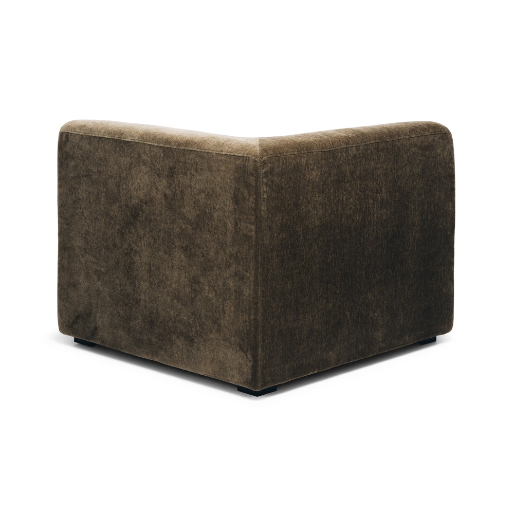 Harmony Corner Module - Olive Green Velvet