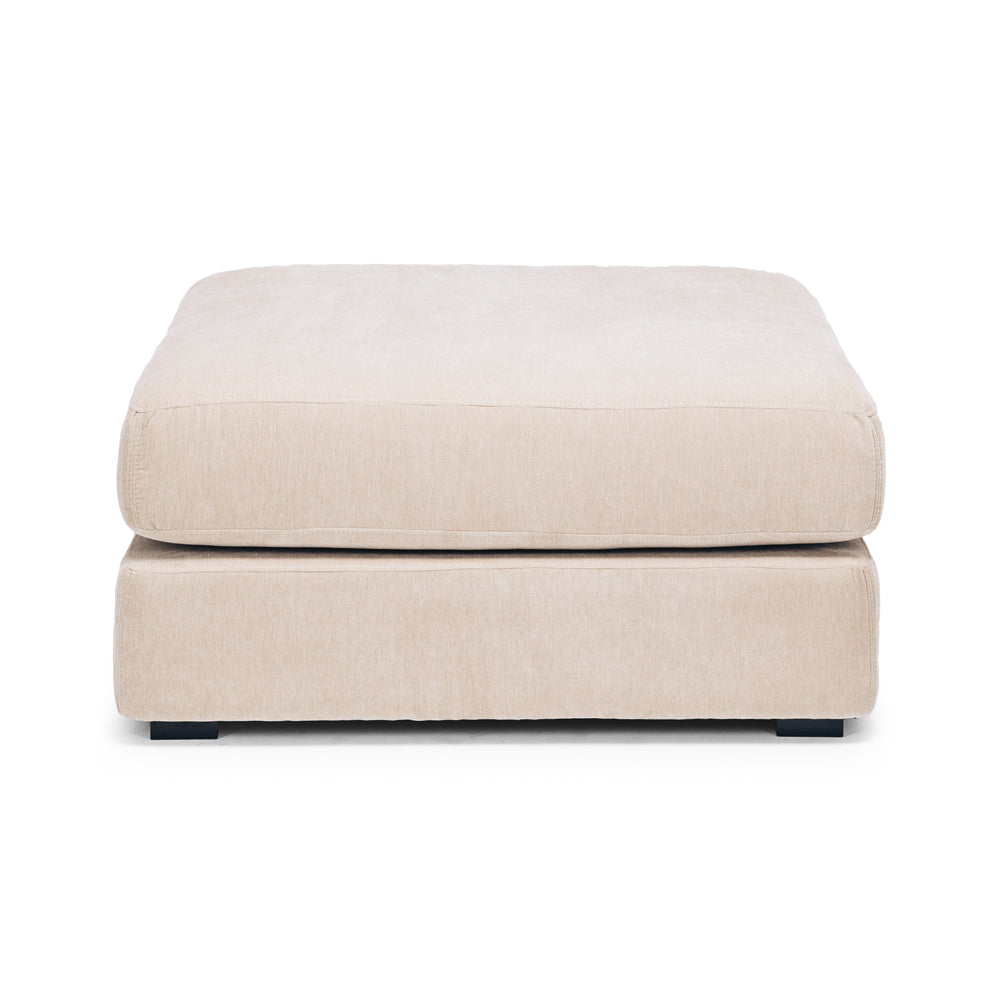 Harmony Ottoman - Sand Velvet