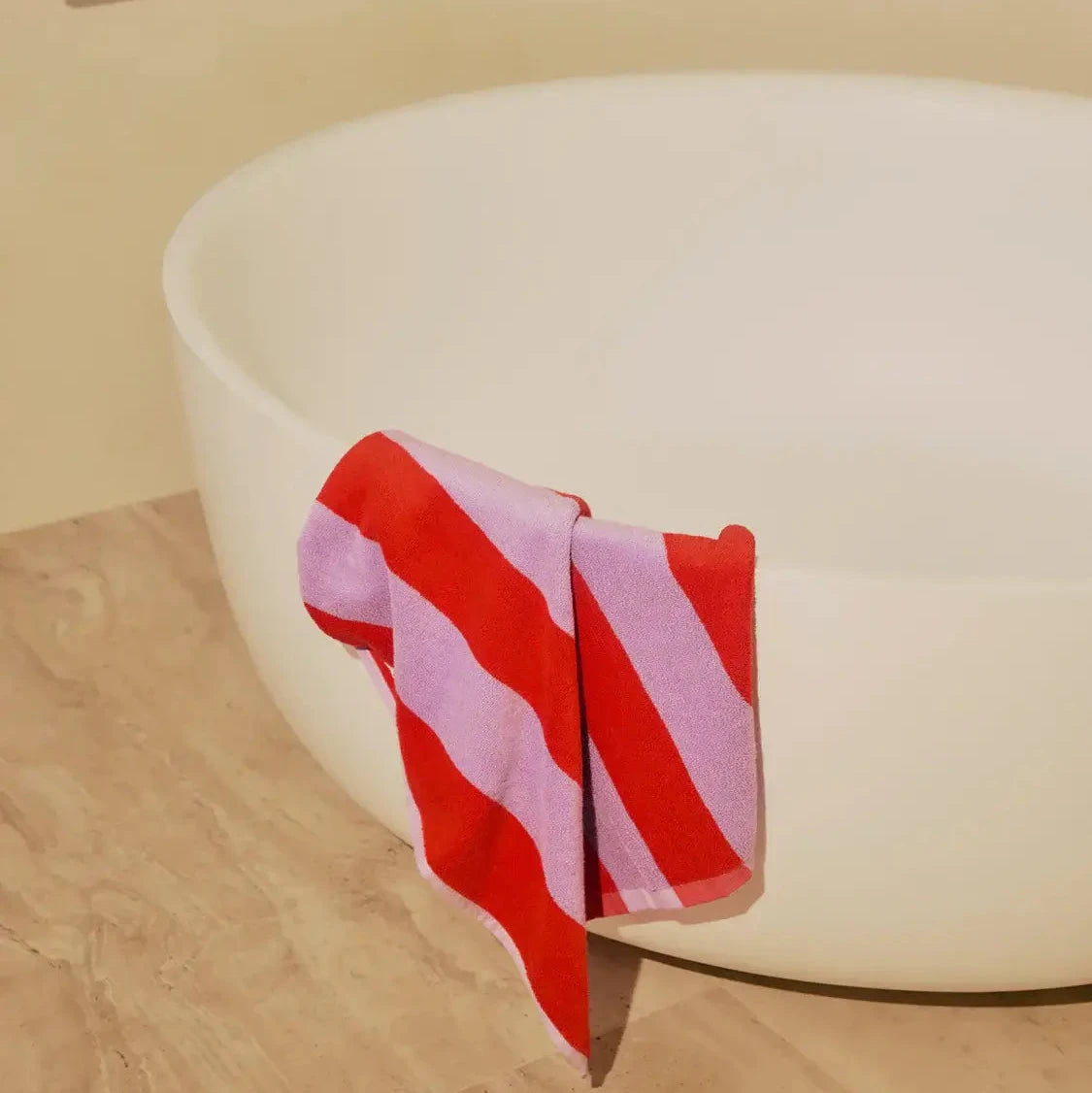 Hand Towel - Grapefruit Stripes-FurniturebyDesign.