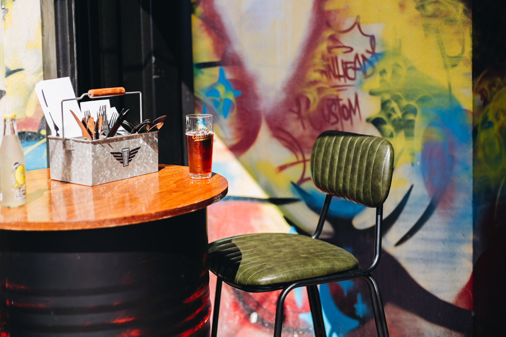 Datsun Bar Stool- Green-FurniturebyDesign.