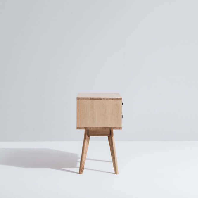White Radius Bedside Table - Furniture by Design