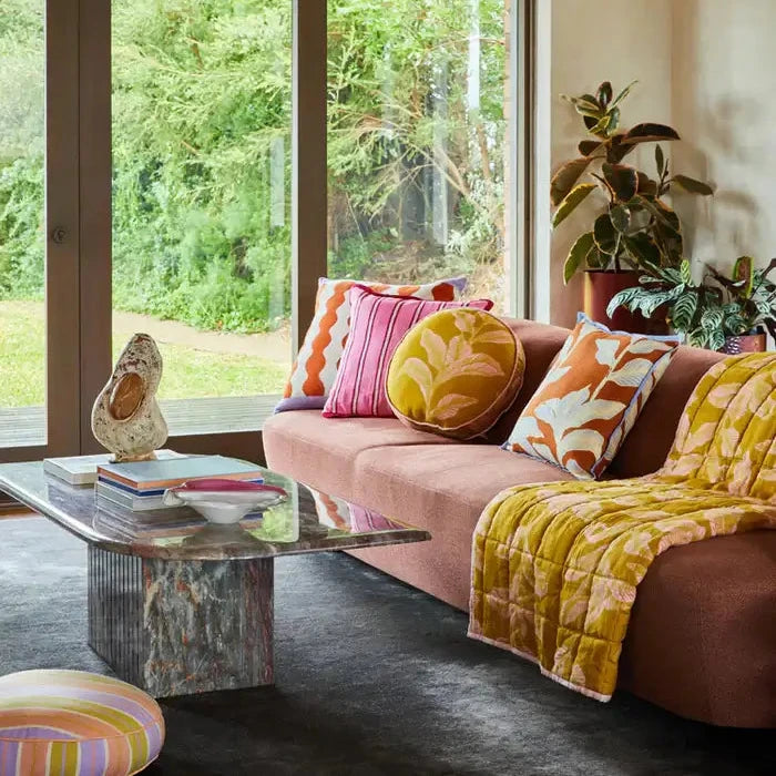 Meridian Gold Quilted Throw-FurniturebyDesign.