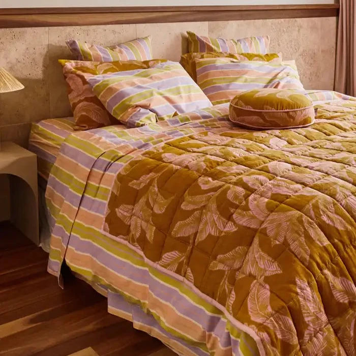 Meridian Gold Quilted Throw-FurniturebyDesign.