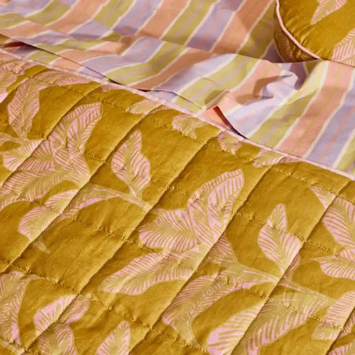 Meridian Gold Quilted Throw-FurniturebyDesign.